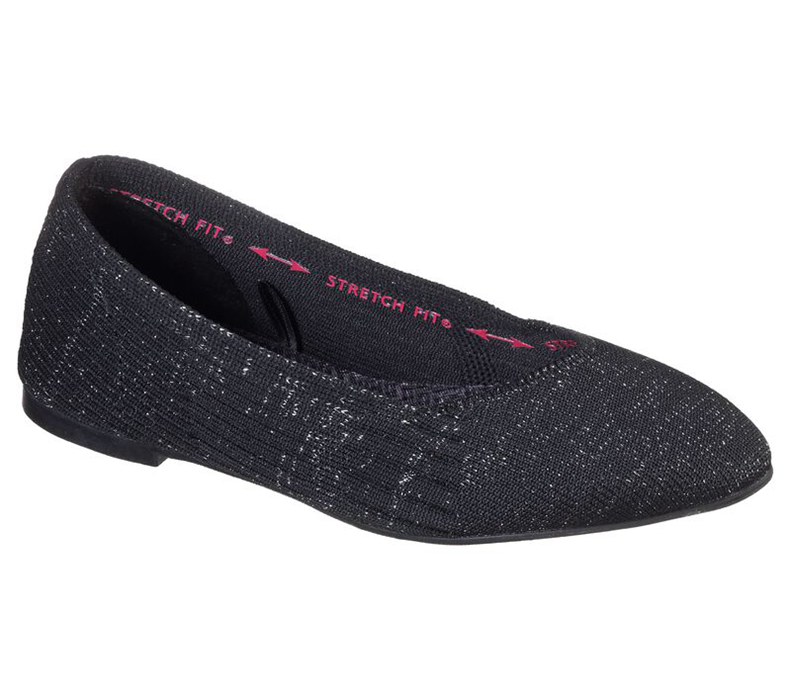 Skechers Dam Svarta Platta Skor - Cleo - Crave - Sverige (FKNPA-1792)